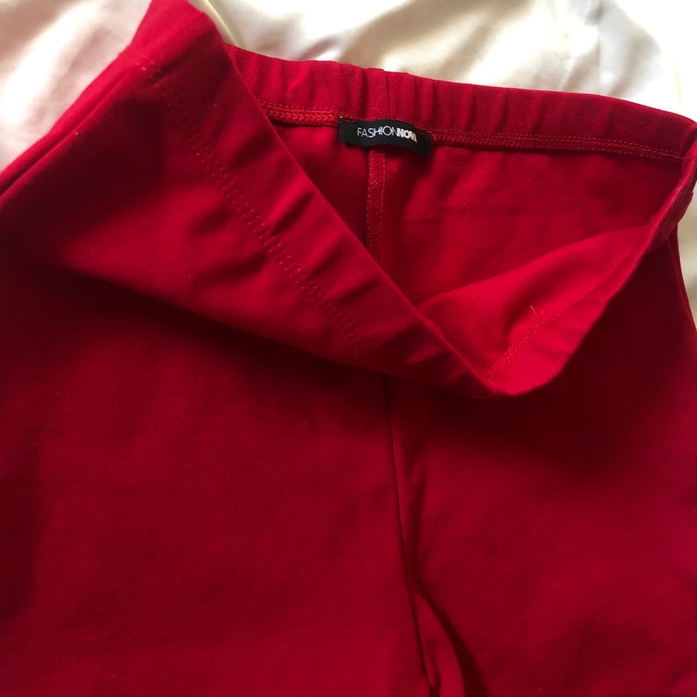 Fashion Nova Red Biker Shorts